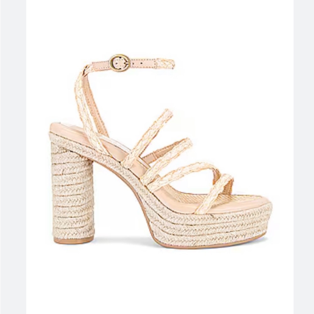 NWT Dolce Vita Catina Light Natural Raffia Platform Shoes